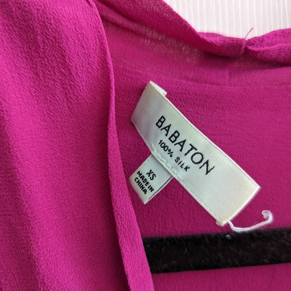 100% silk Aritzia (Babaton) draped wrap blouse - Picture 3 of 5